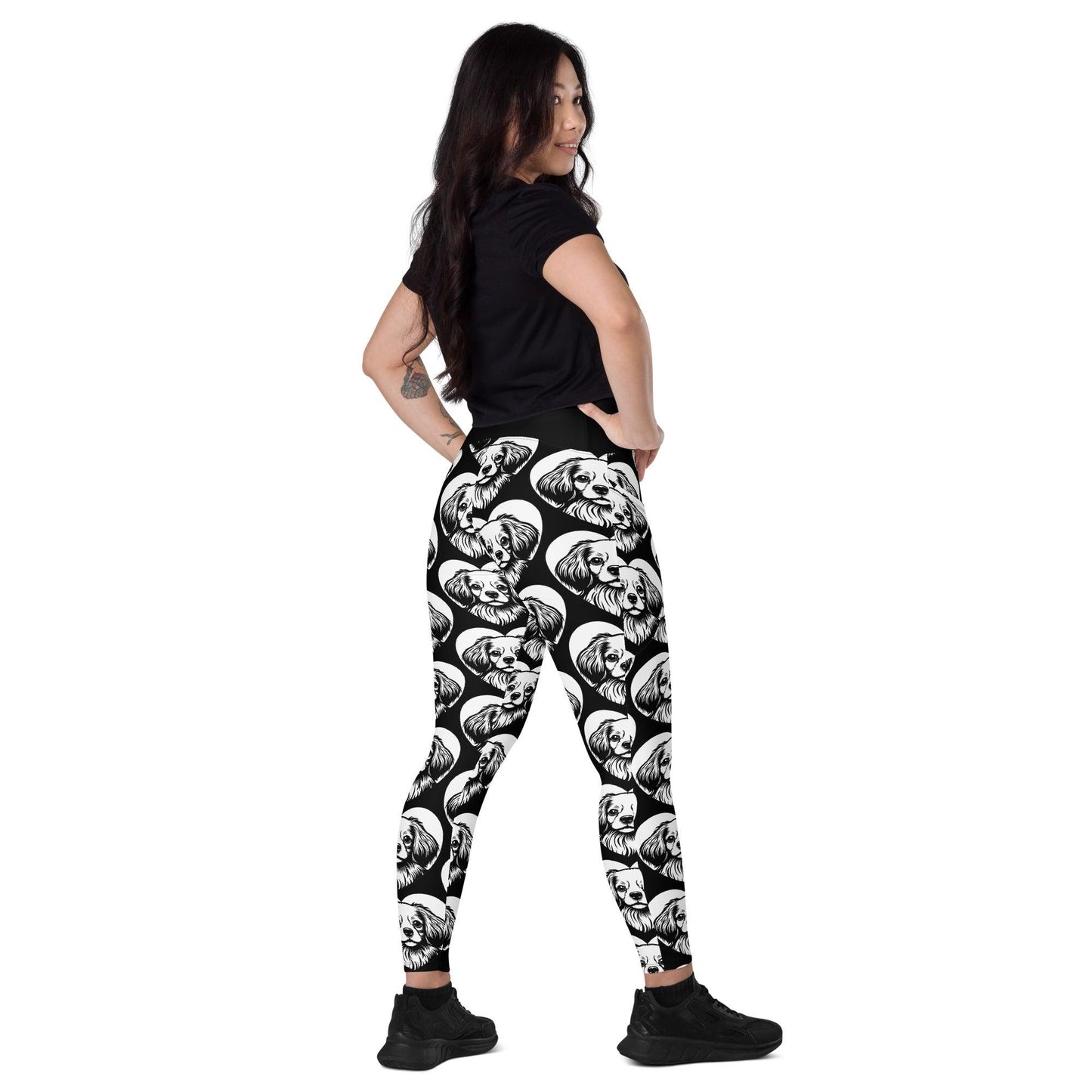 Dog breed leggings with pockets - TIBETAN SPANIEL - HERTTAHOUND