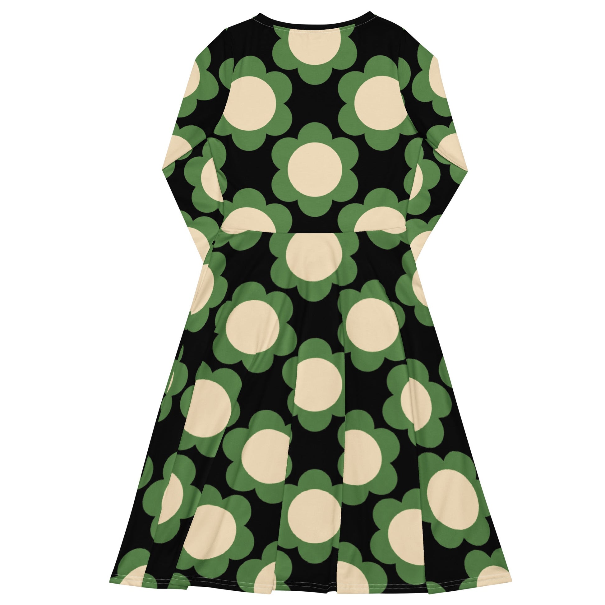 Midi Dress - ELLIE green black