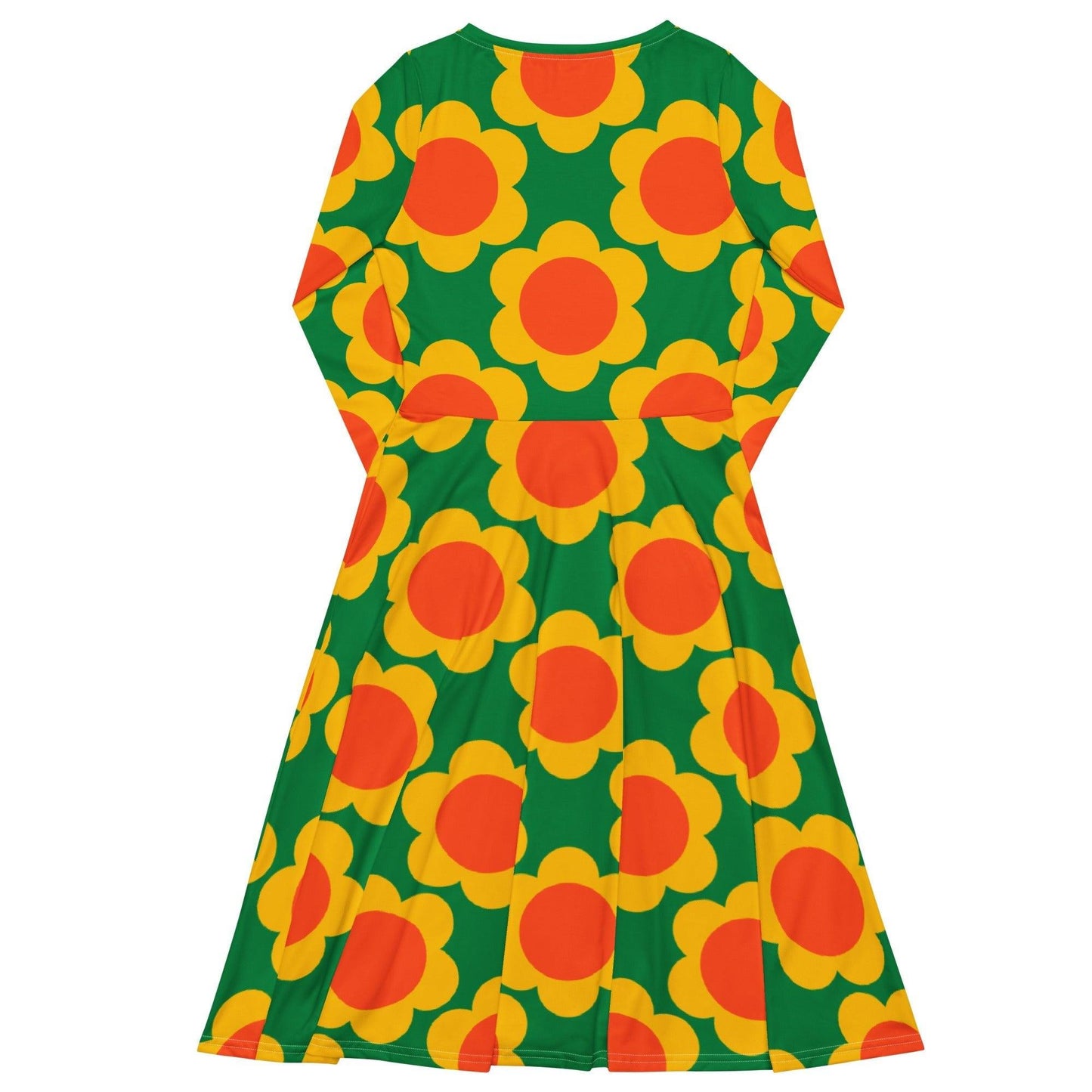 Midi dress - ELLIE green - Classic floral print