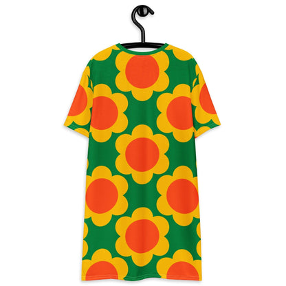T-shirt dress - ELLIE green - Classic floral print