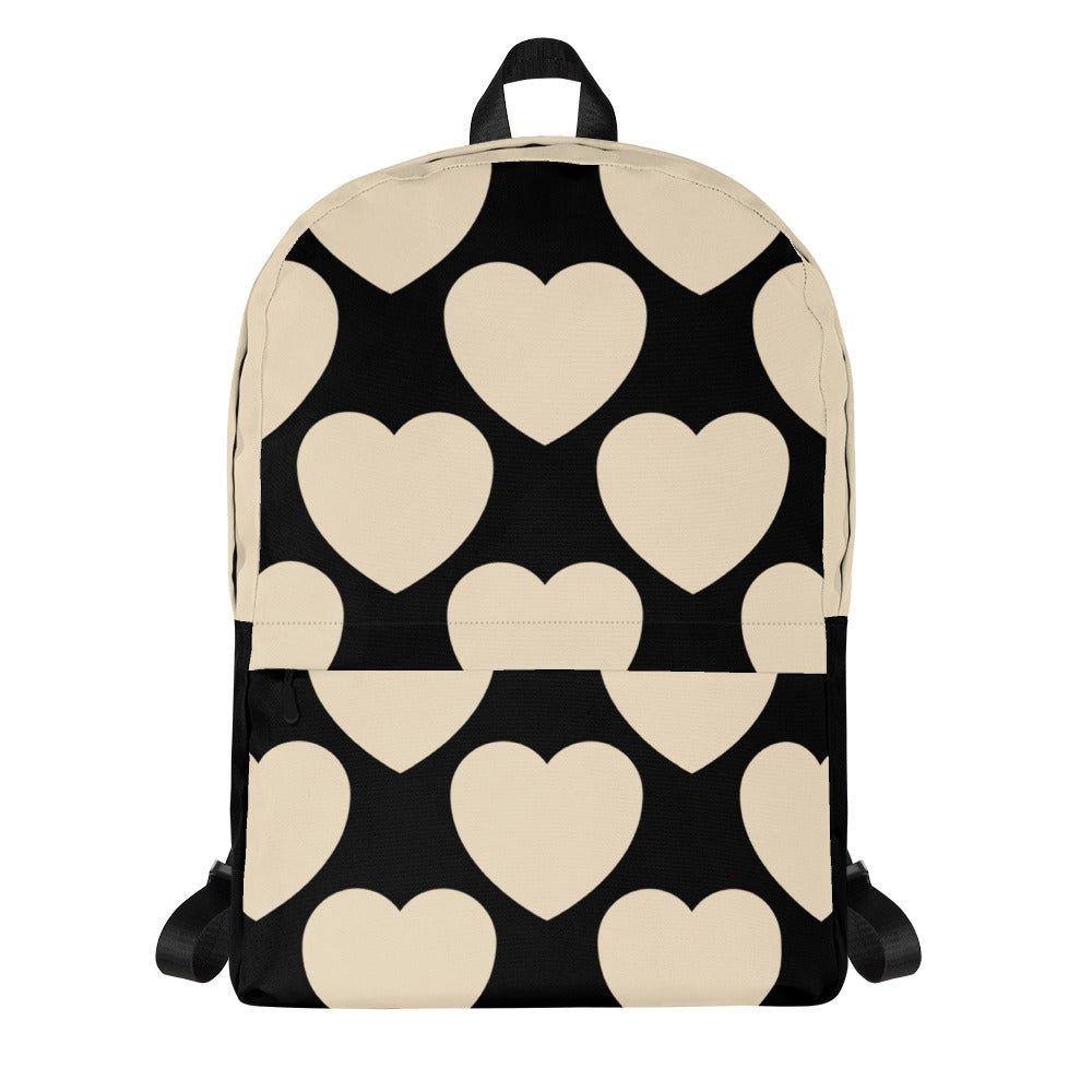Backpack - ELLIE LOVE black - Bold heart print Default Title