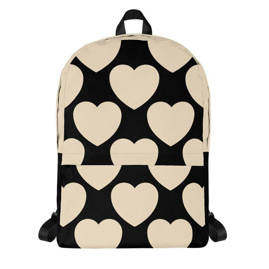 Backpack - ELLIE LOVE black - Bold Heart Print
