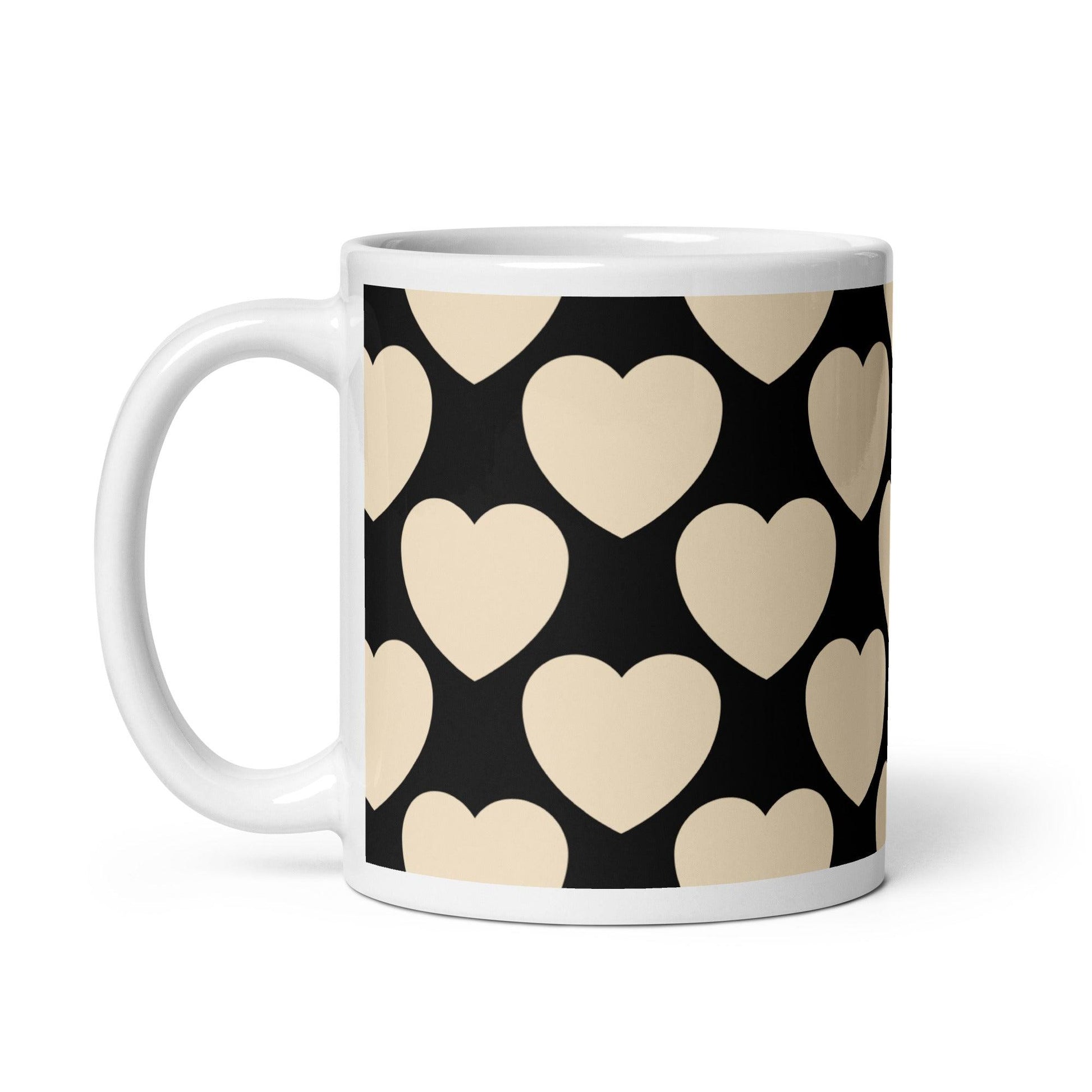 Mug - ELLIE LOVE black - Bold Heart Print
