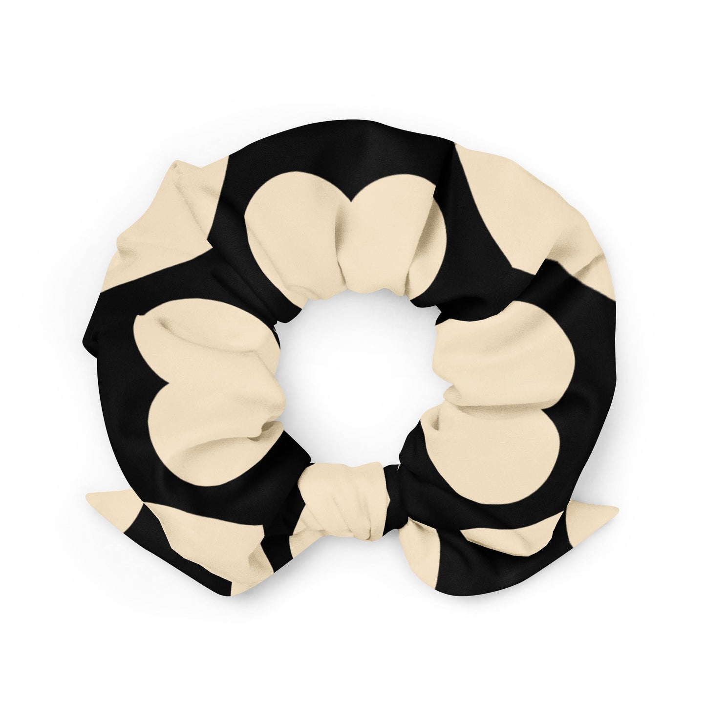 Scrunchie - ELLIE LOVE black - Bold heart print