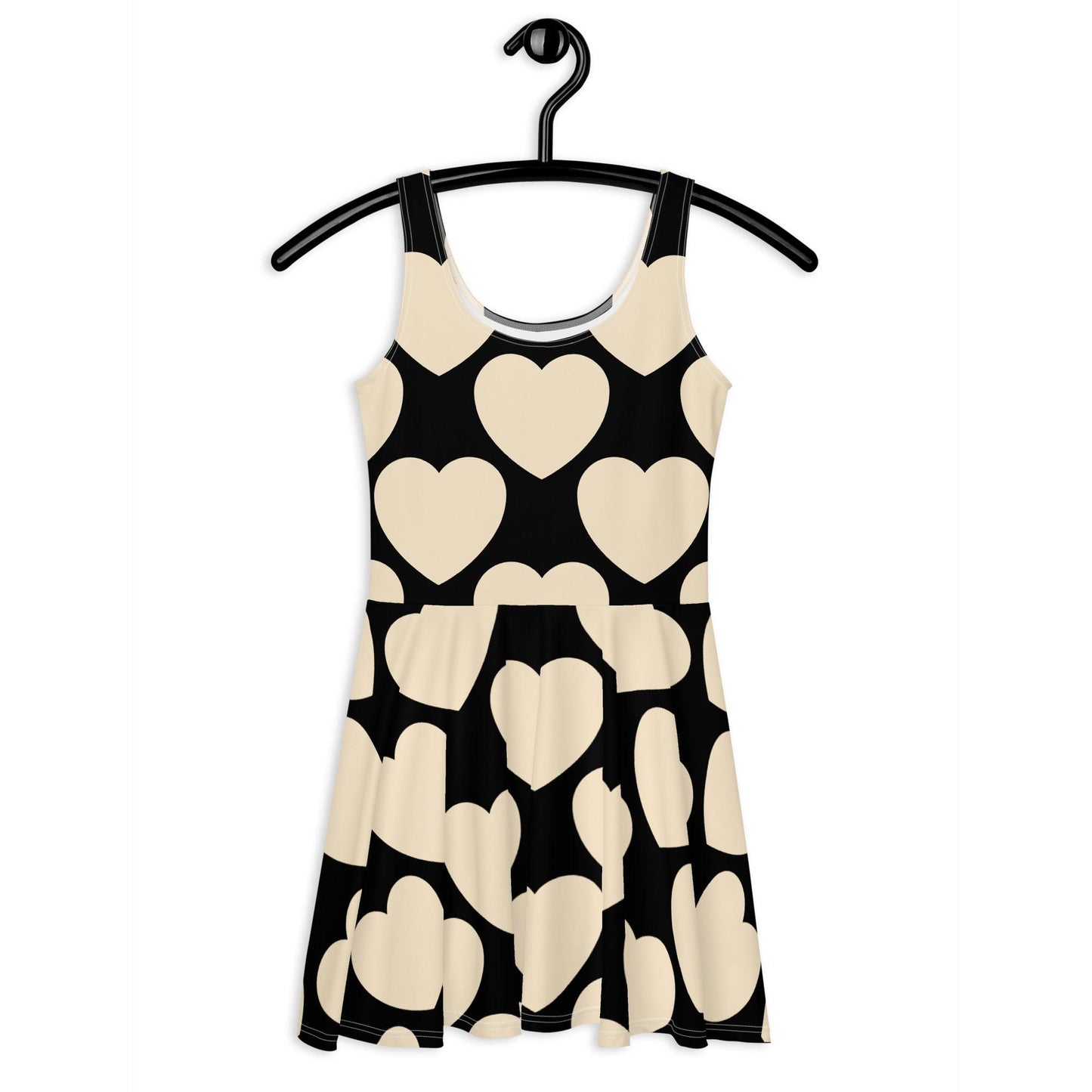Skater Dress - ELLIE LOVE black - Bold Heart Print