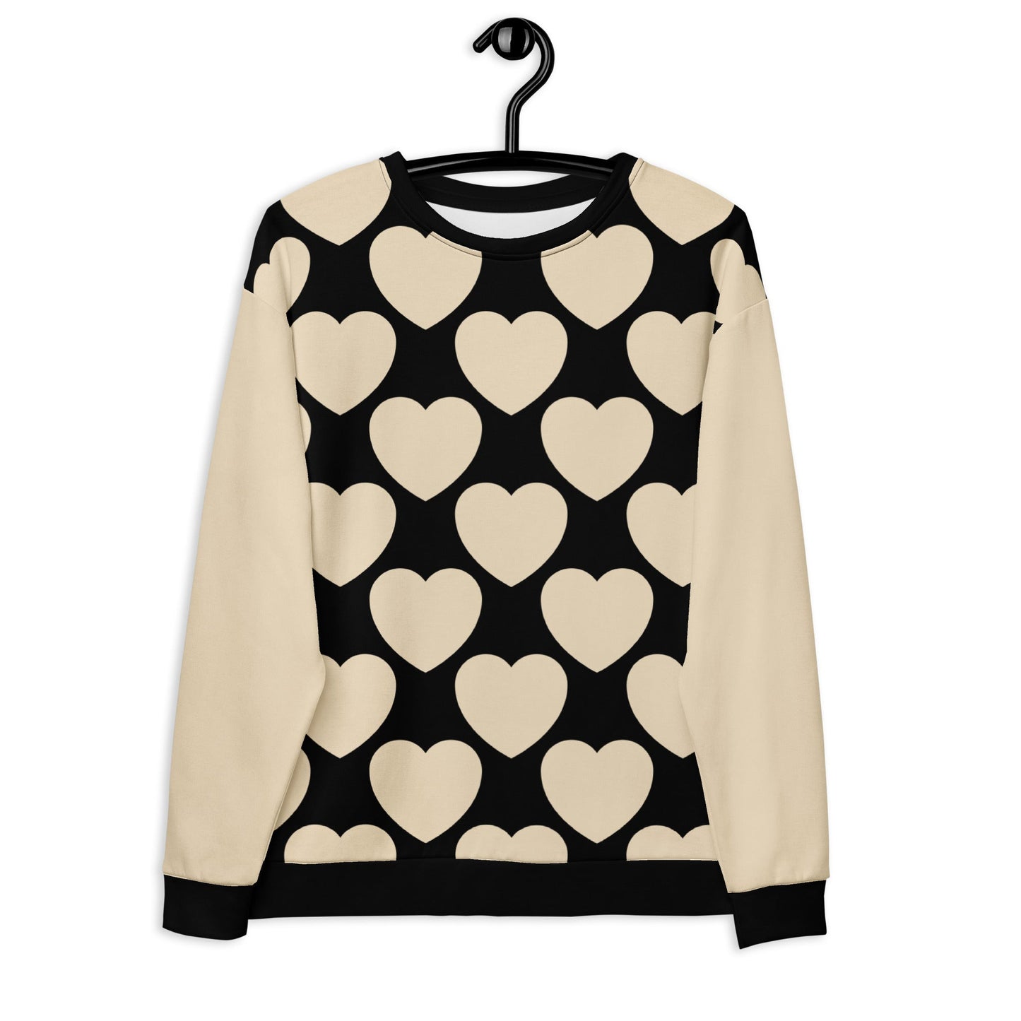 Sweatshirt - ELLIE LOVE black - Bold Heart Print
