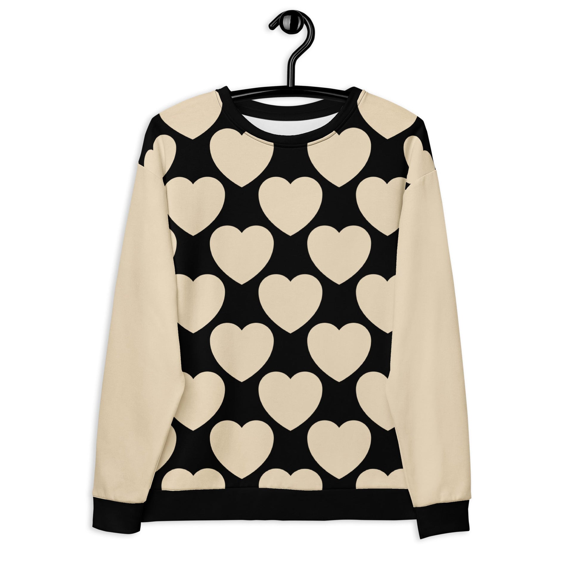 Sweatshirt - ELLIE LOVE black - Bold Heart Print