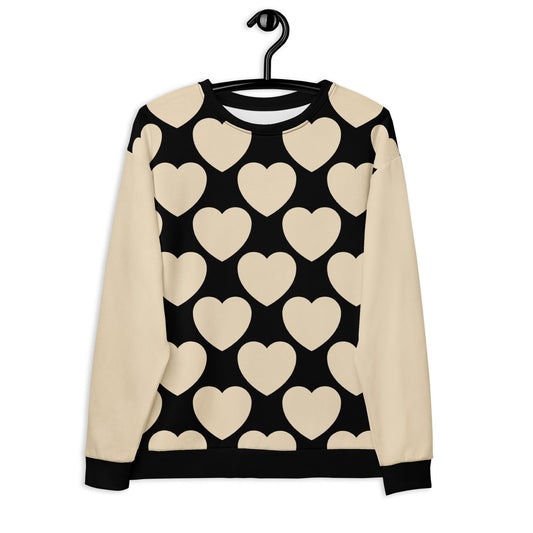 Sweatshirt - ELLIE LOVE black - Bold Heart Print