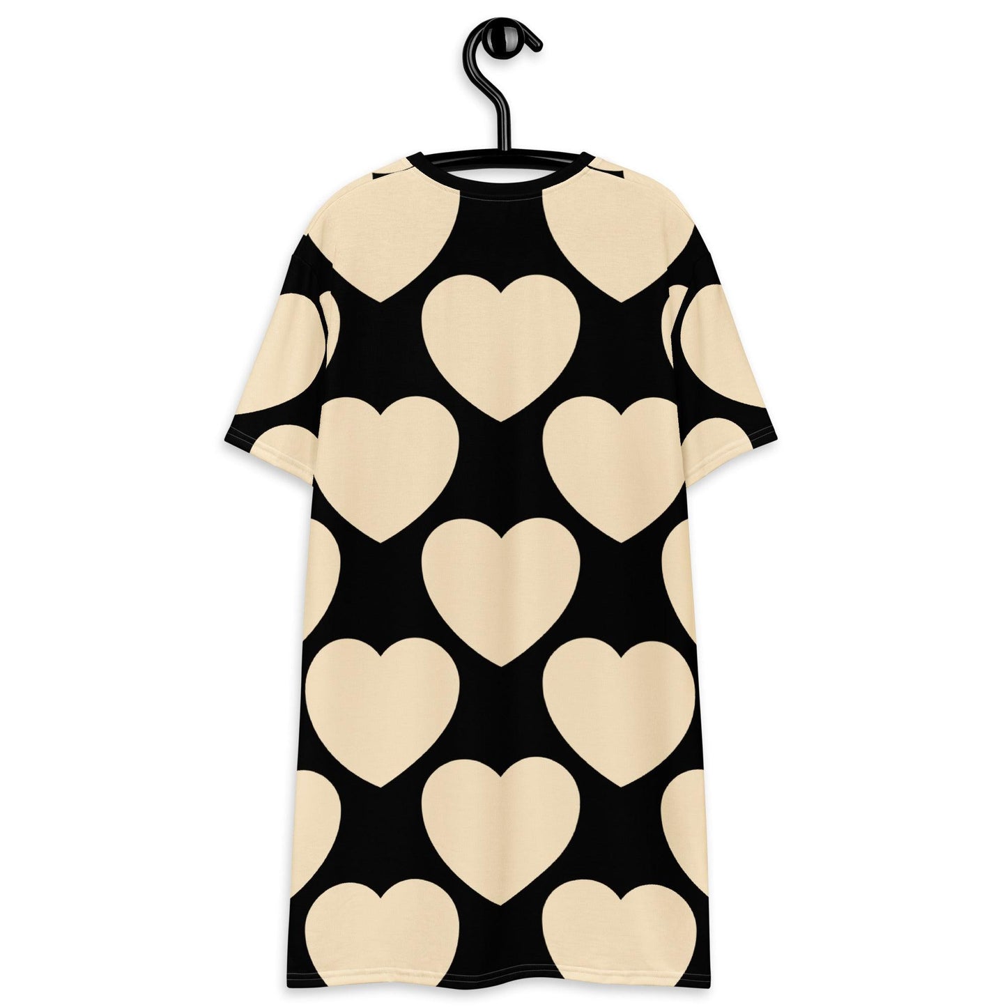 T-Shirt Dress - ELLIE LOVE black - Bold Heart Print