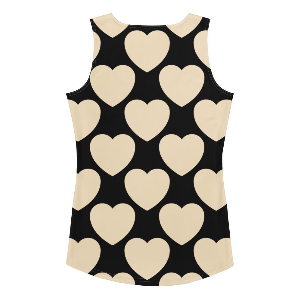 Tank top - ELLIE LOVE black - Bold heart print XL