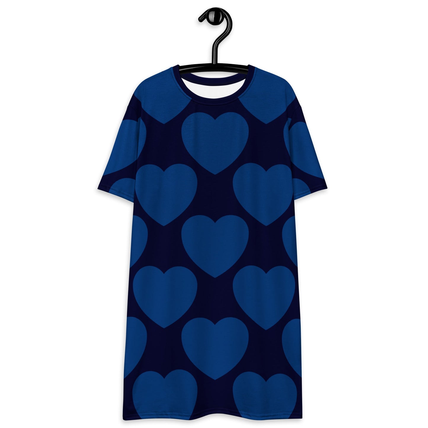 T-Shirt Dress - ELLIE LOVE dark blue - Bold Heart Print