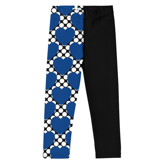 Kids' Leggings - ELLIE LOVE DOT blue black - Bold Heart Print