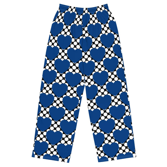 Pants - ELLIE LOVE DOT blue black - Bold Heart Print