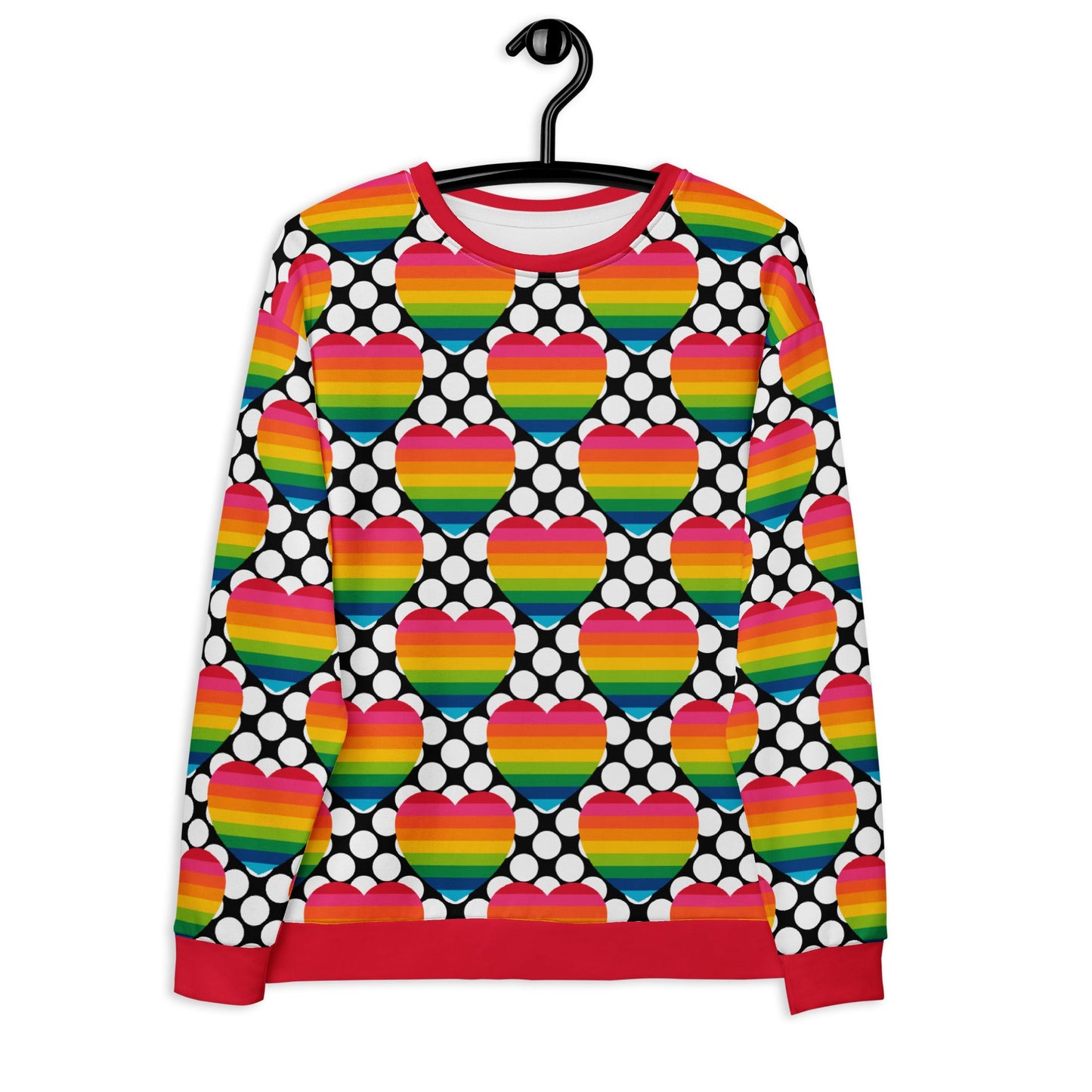 Sweatshirt - ELLIE LOVE DOT rainbow - Bold Heart Print