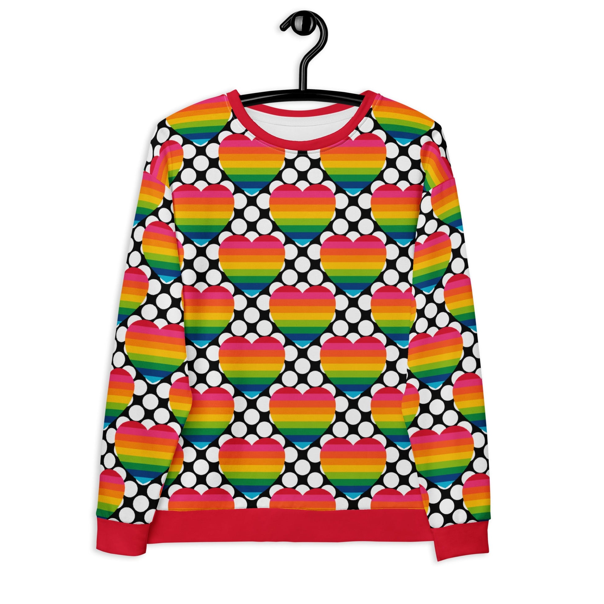Sweatshirt - ELLIE LOVE DOT rainbow - Bold Heart Print