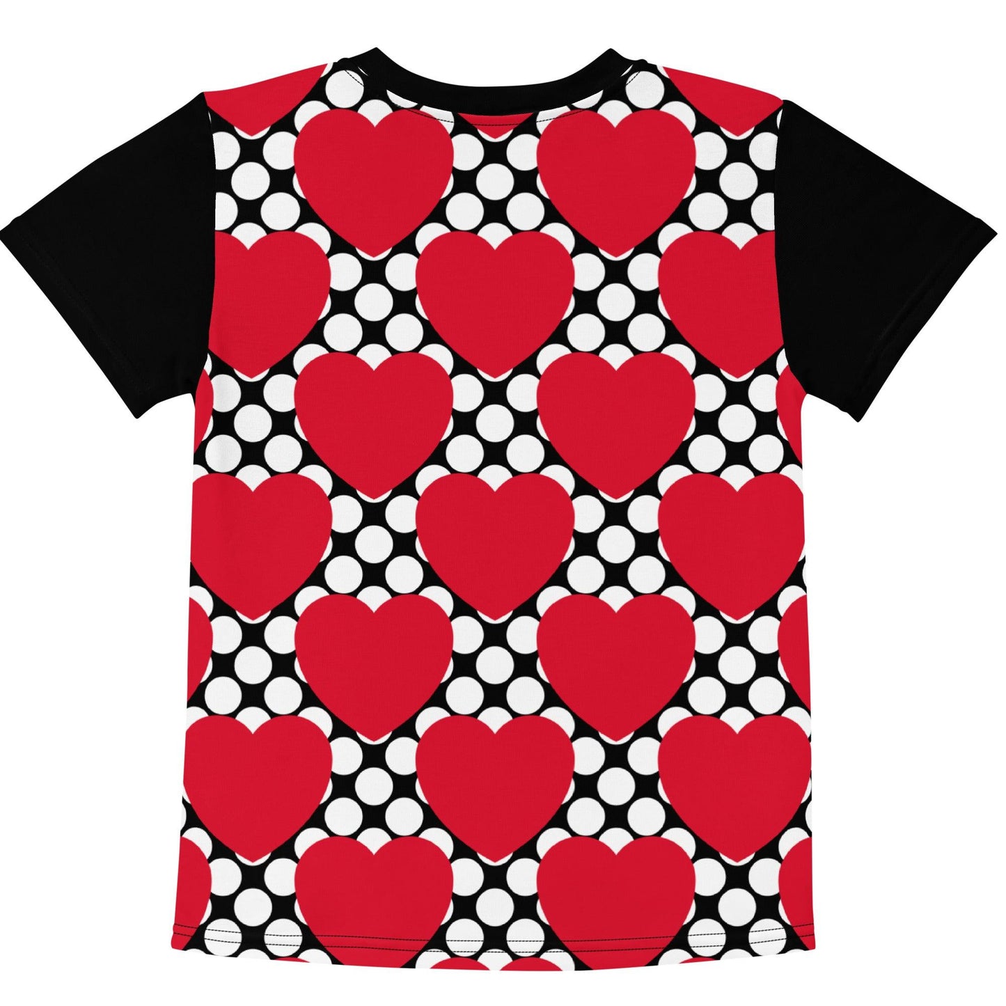Kids' T-Shirt - ELLIE LOVE DOT red black - Bold Heart Print