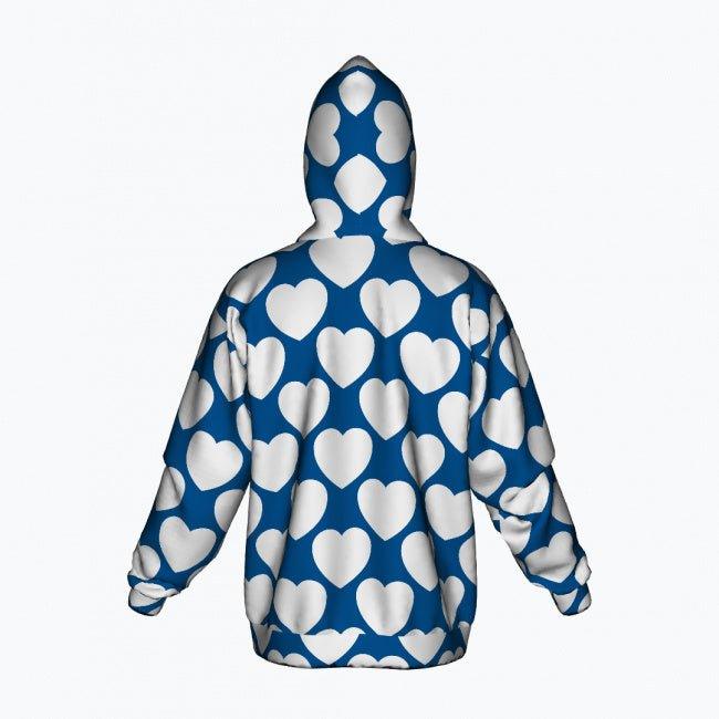 Cotton Zipper Hoodie - ELLIE LOVE fin - Bold Heart Print