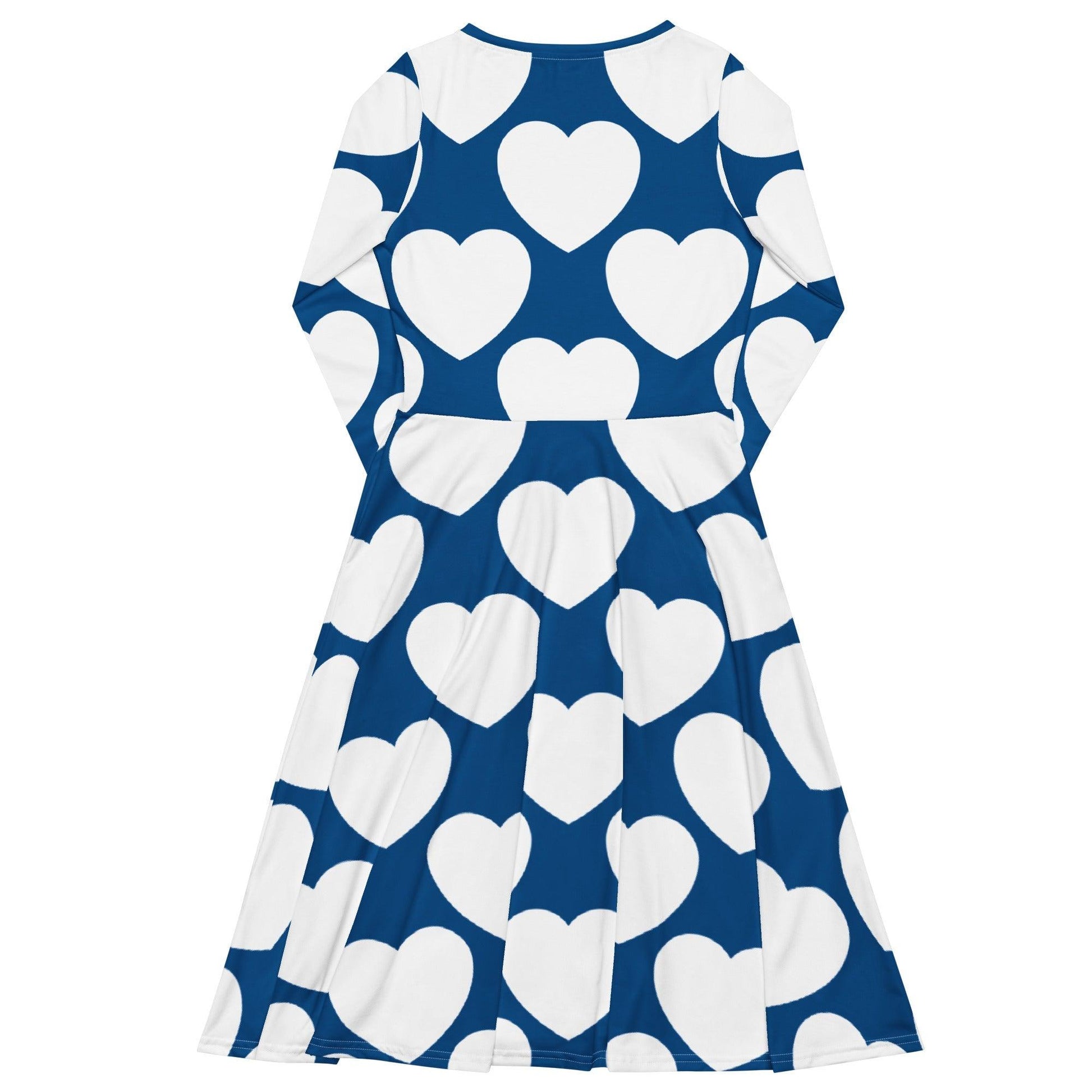 Midi Dress - ELLIE LOVE fin - Bold Heart Print