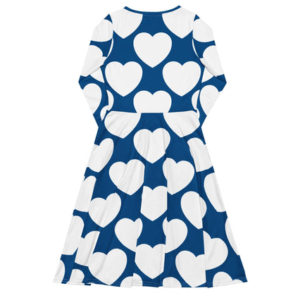 Midi Dress - ELLIE LOVE fin - Bold Heart Print