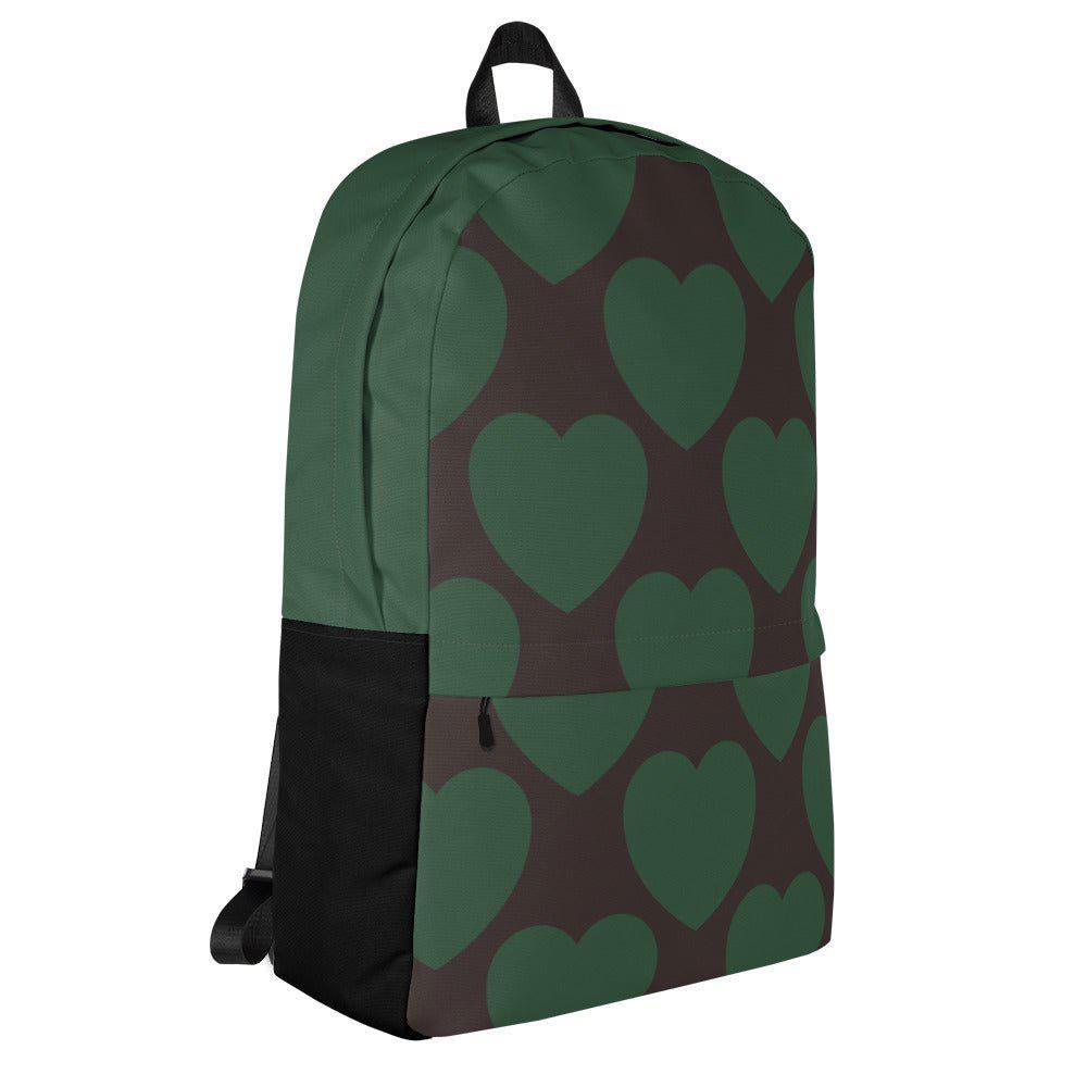 Backpack - ELLIE LOVE forest - Bold heart print
