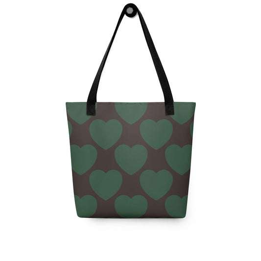 Tote Bag - ELLIE LOVE forest - Bold Heart Print
