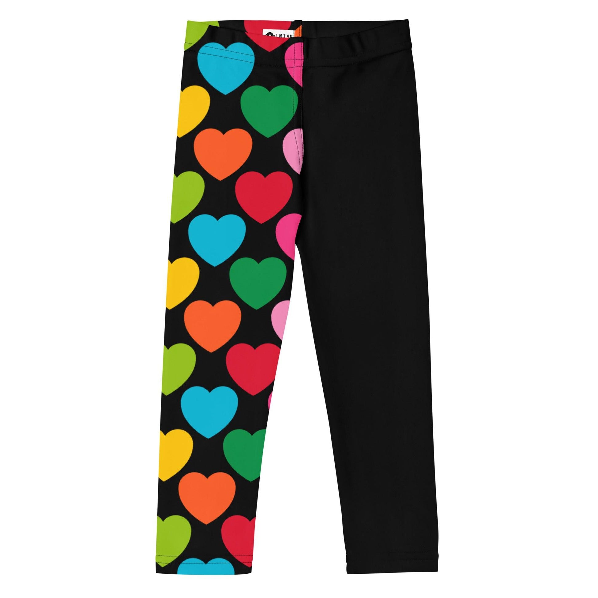 Kids' Leggings - ELLIE LOVE mix black - Bold Heart Print