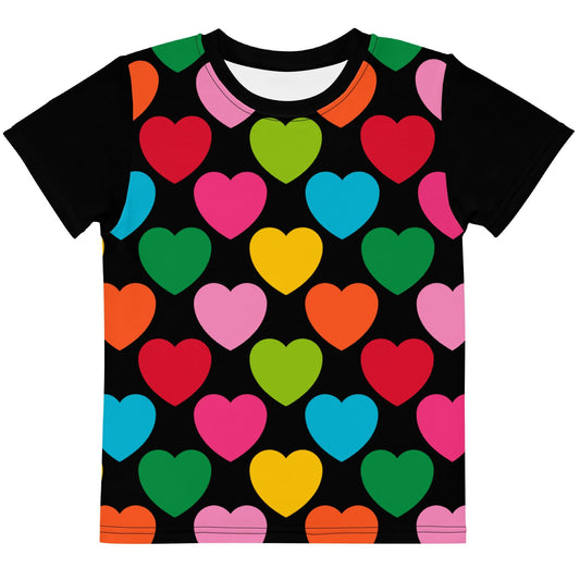 Kids' T-Shirt - ELLIE LOVE mix black - Bold Heart Print