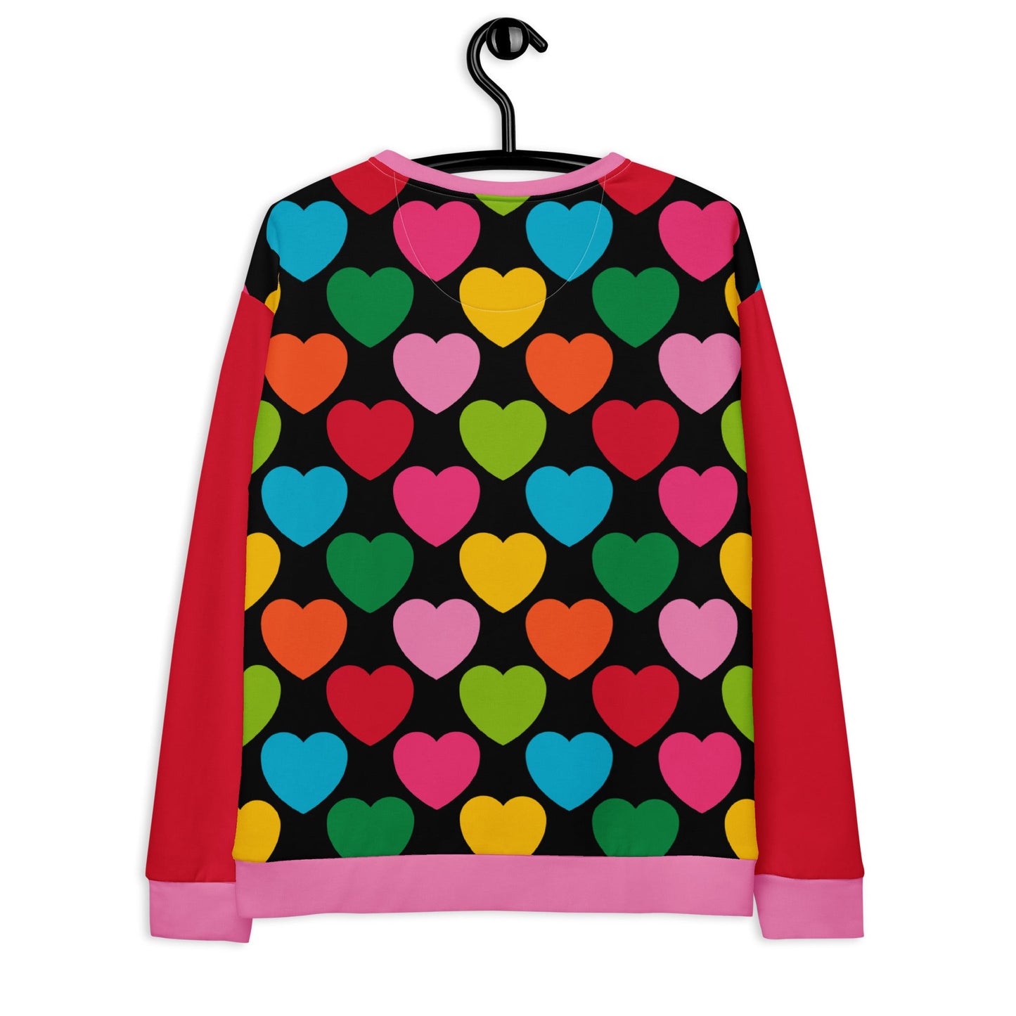 Sweatshirt - ELLIE LOVE mix black - Bold Heart Print