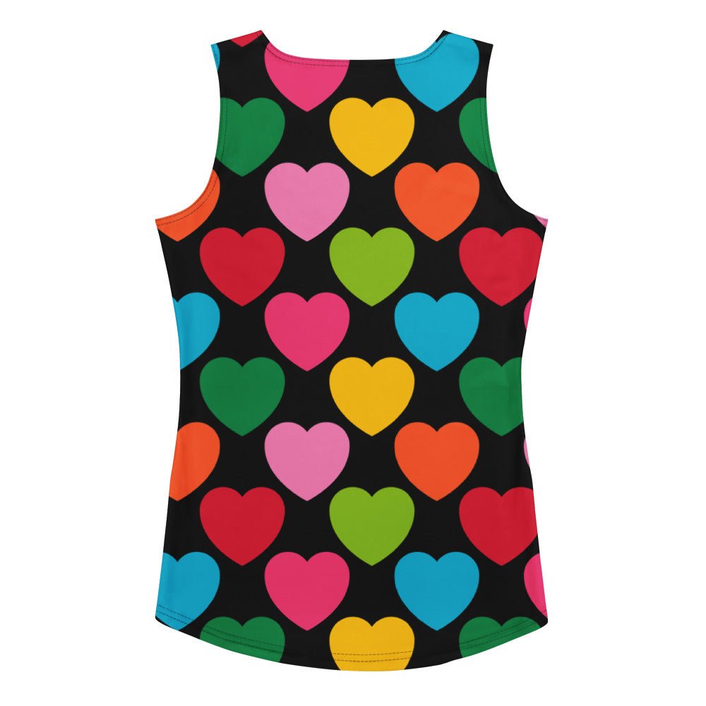 Tank top - ELLIE LOVE mix black - Bold heart print XL