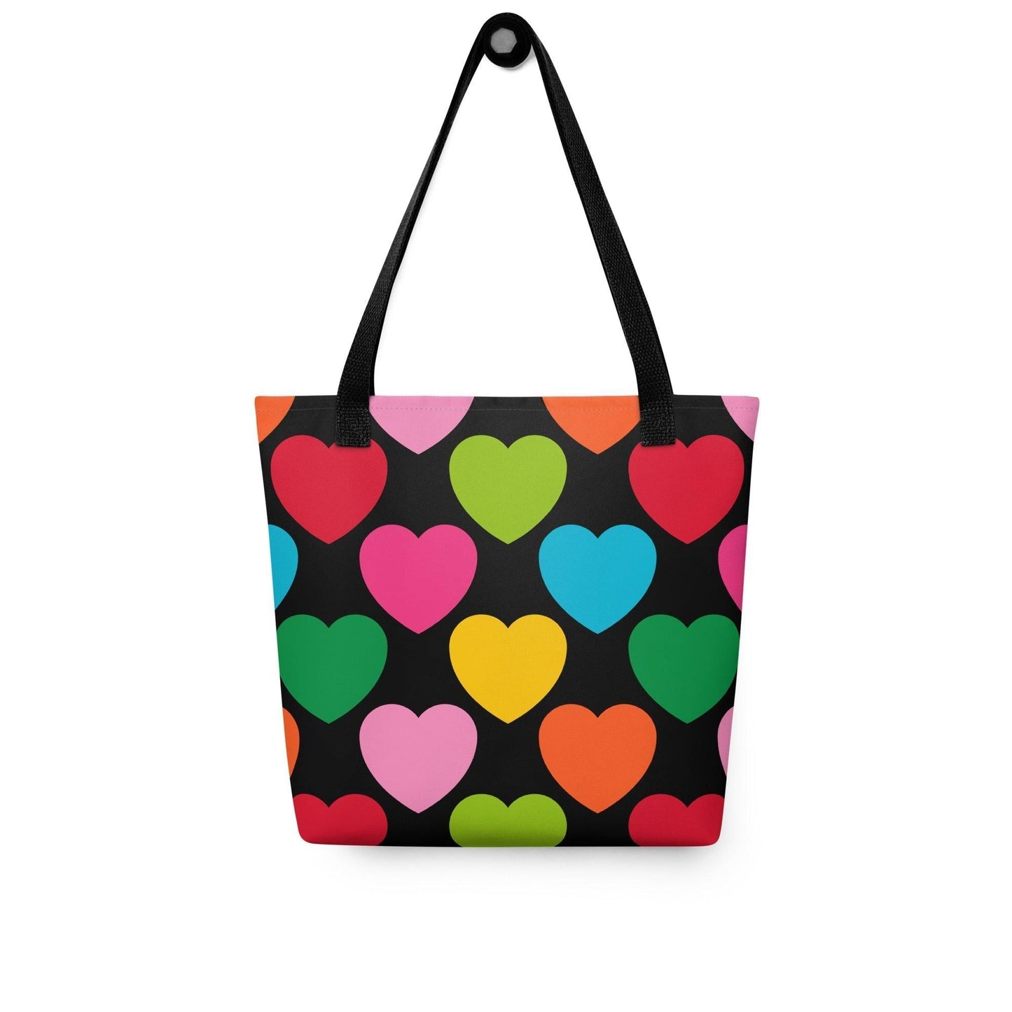 Tote Bag - ELLIE LOVE mix black - Bold Heart Print
