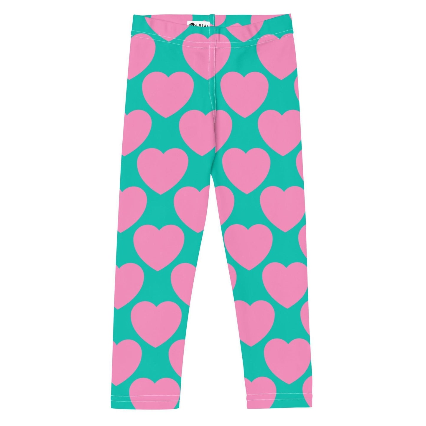 Kids' Leggings -2- ELLIE LOVE pink mint - Bold Heart Print