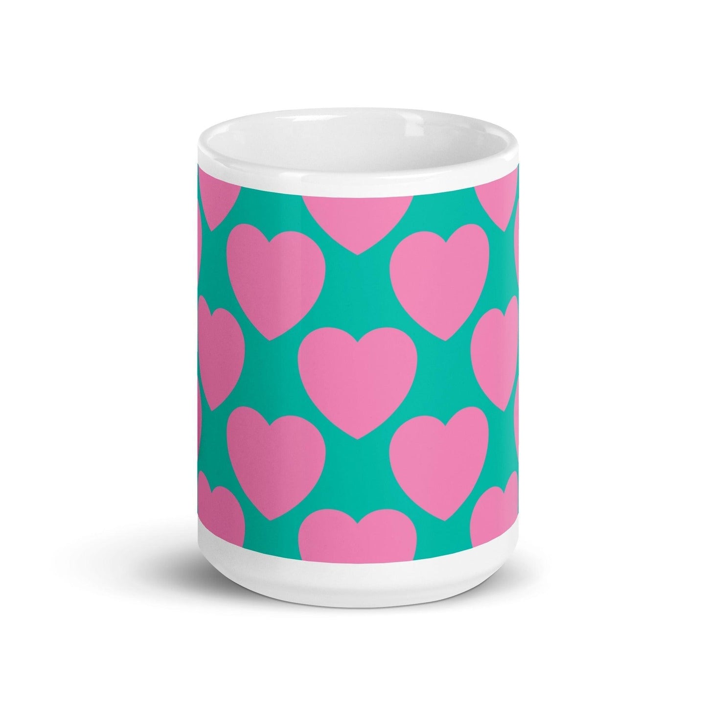 Mug - ELLIE LOVE pink mint - Bold Heart Print