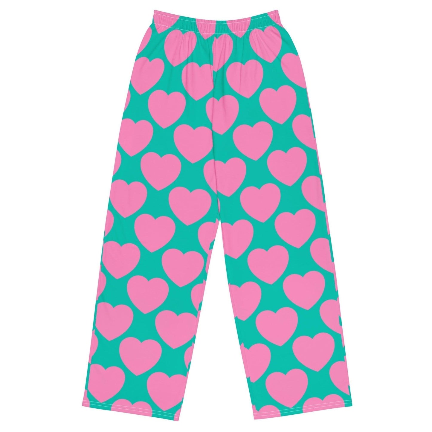 Pants - ELLIE LOVE pink mint - Bold Heart Print