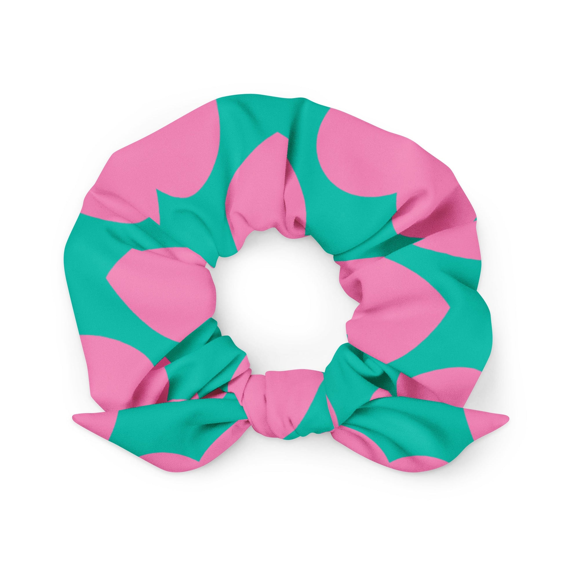 Scrunchie - ELLIE LOVE pink mint - Bold heart print Default Title