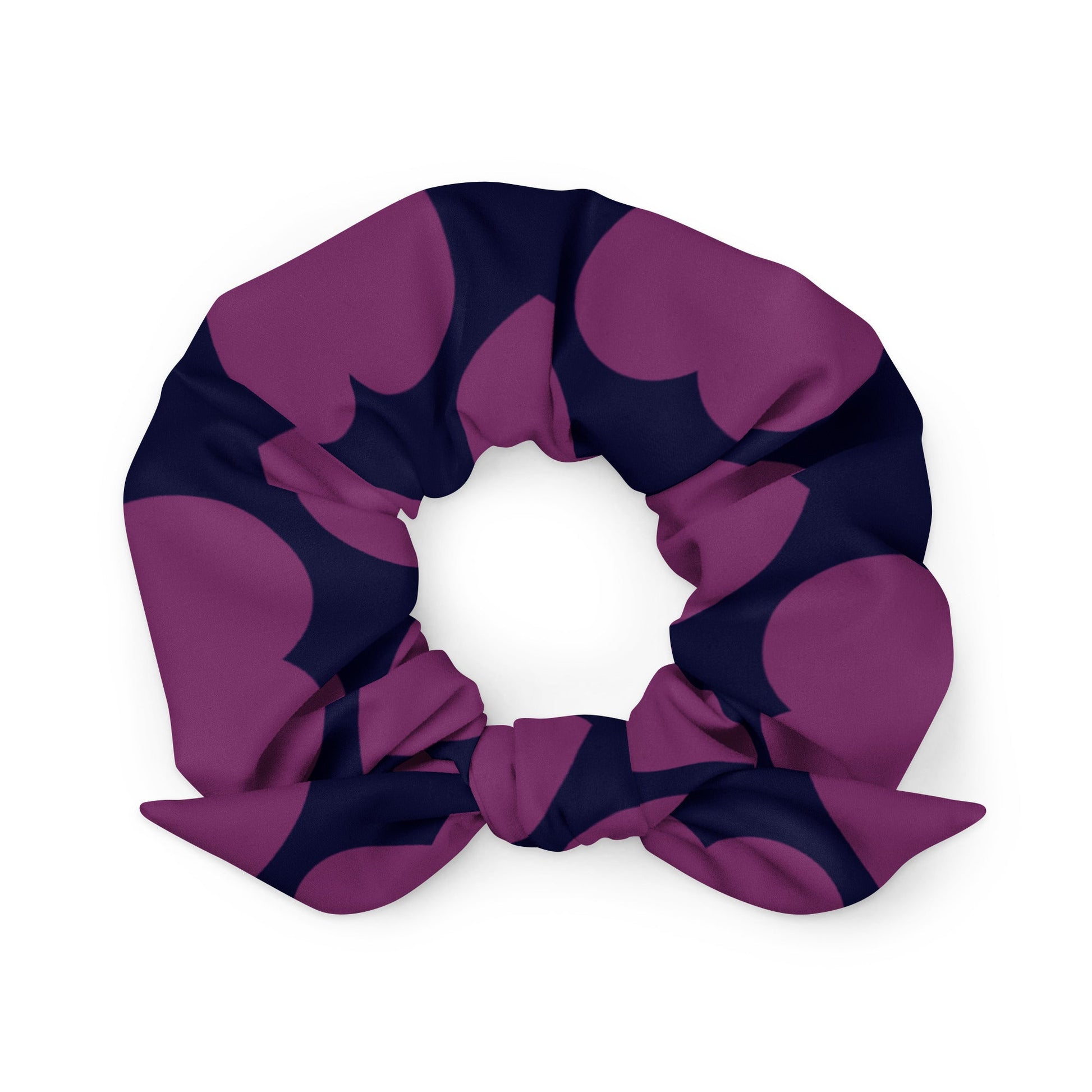 Scrunchie - ELLIE LOVE plum - Bold heart print Default Title