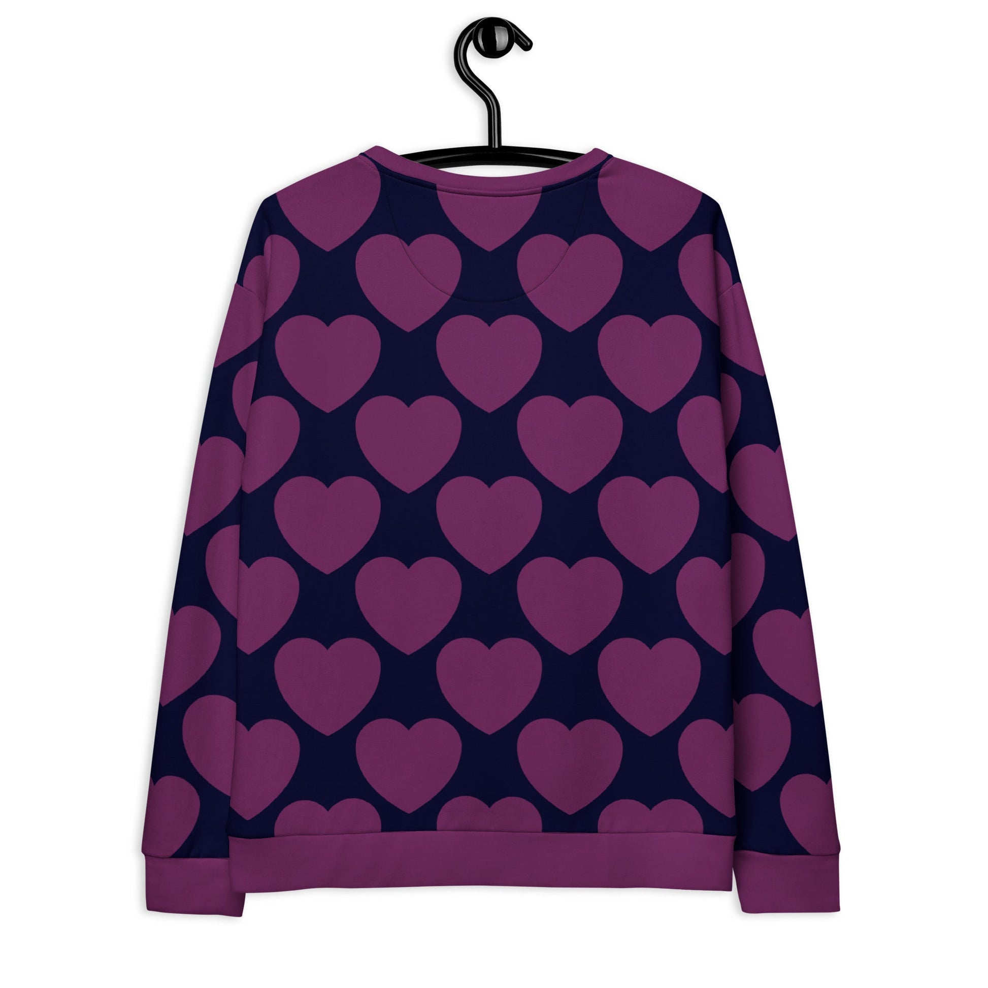 Sweatshirt - ELLIE LOVE plum - Bold Heart Print