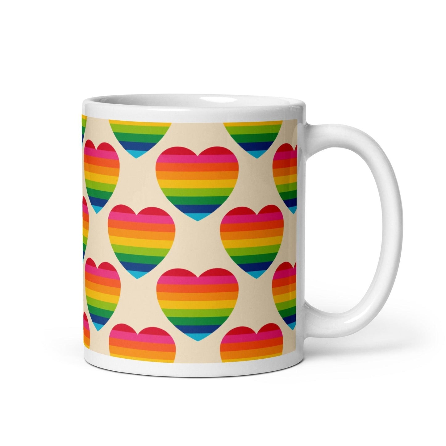 Mug - ELLIE LOVE rainbow - Bold Heart Print