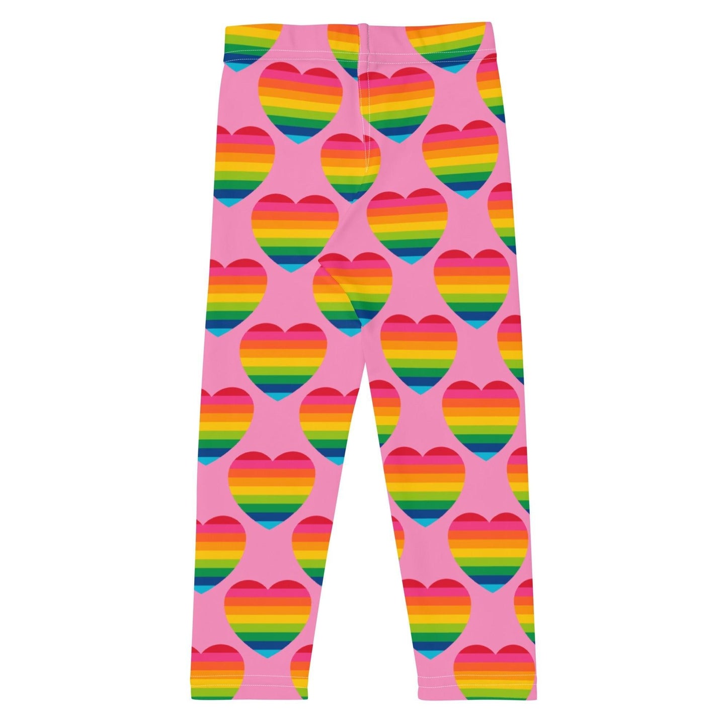Kids' Leggings -2- ELLIE LOVE rainbow pink - Bold Heart Print