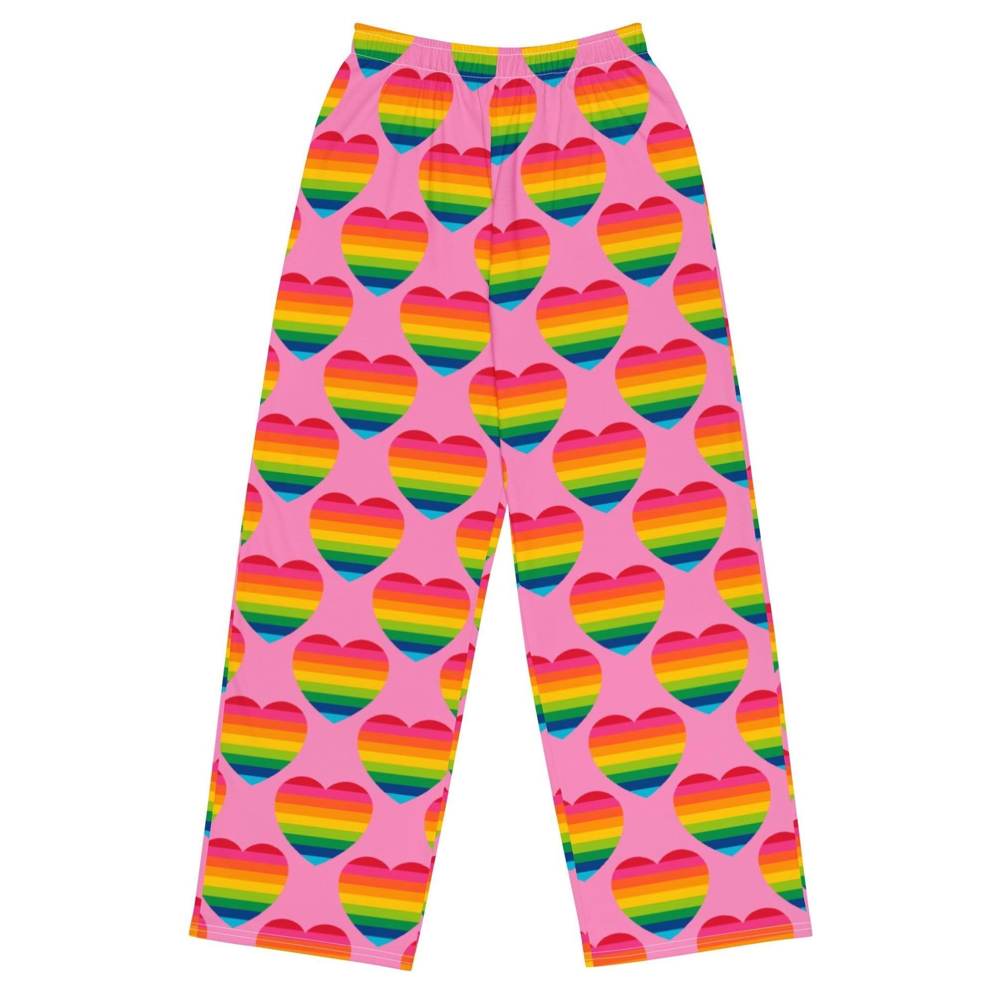 Pants - ELLIE LOVE rainbow pink - Bold Heart Print