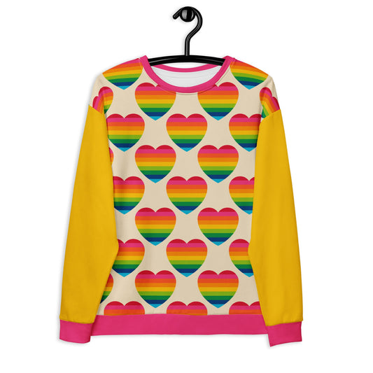 Sweatshirt - ELLIE LOVE rainbow - Bold Heart Print