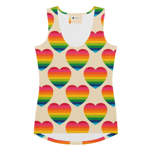 Tank top - ELLIE LOVE rainbow - Bold heart print