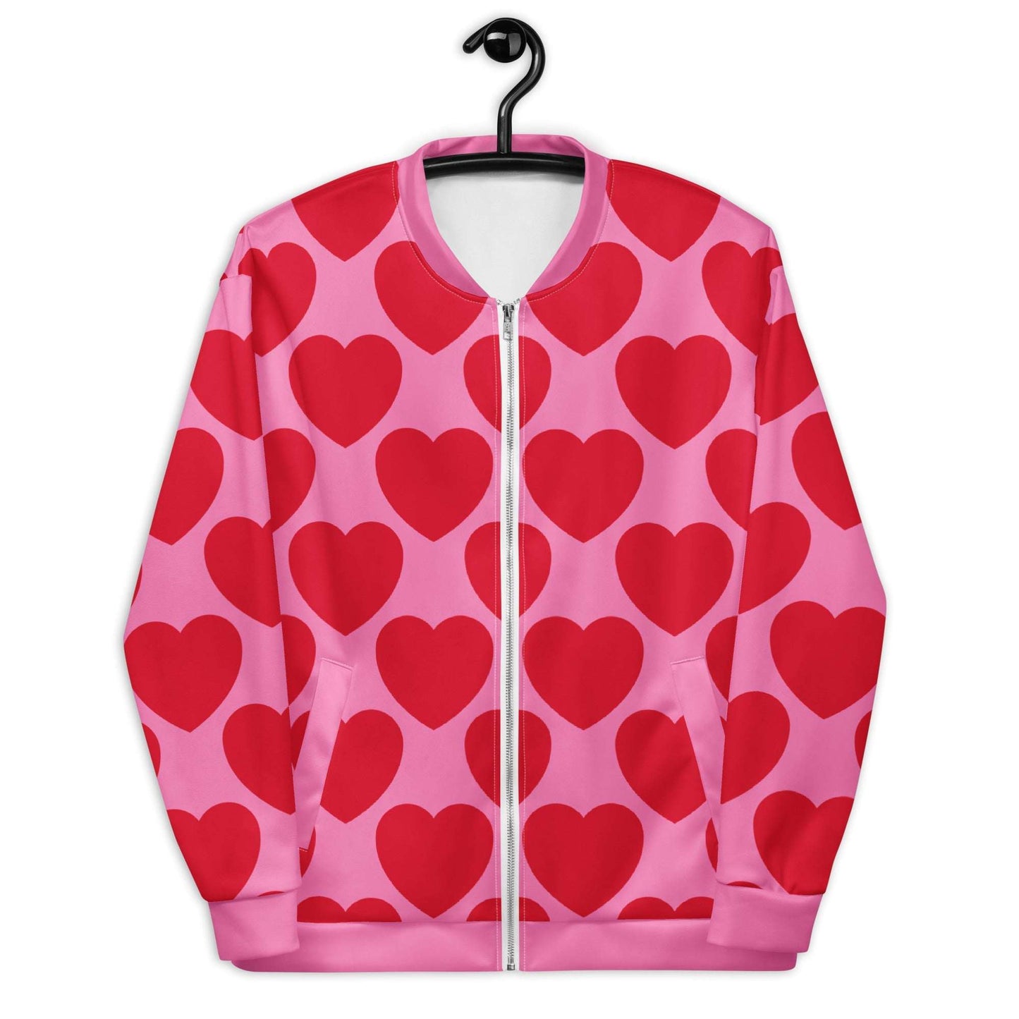 Bomber Jacket - ELLIE LOVE red - Bold Heart Print
