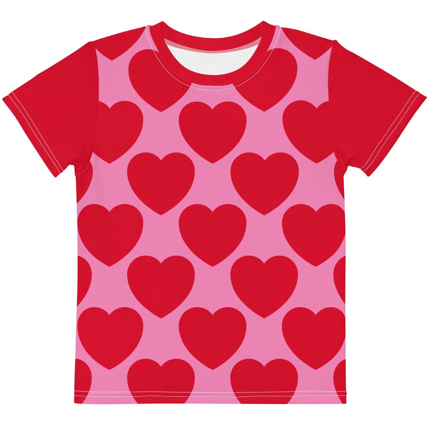 Kids' T-Shirt - ELLIE LOVE red - Bold Heart Print