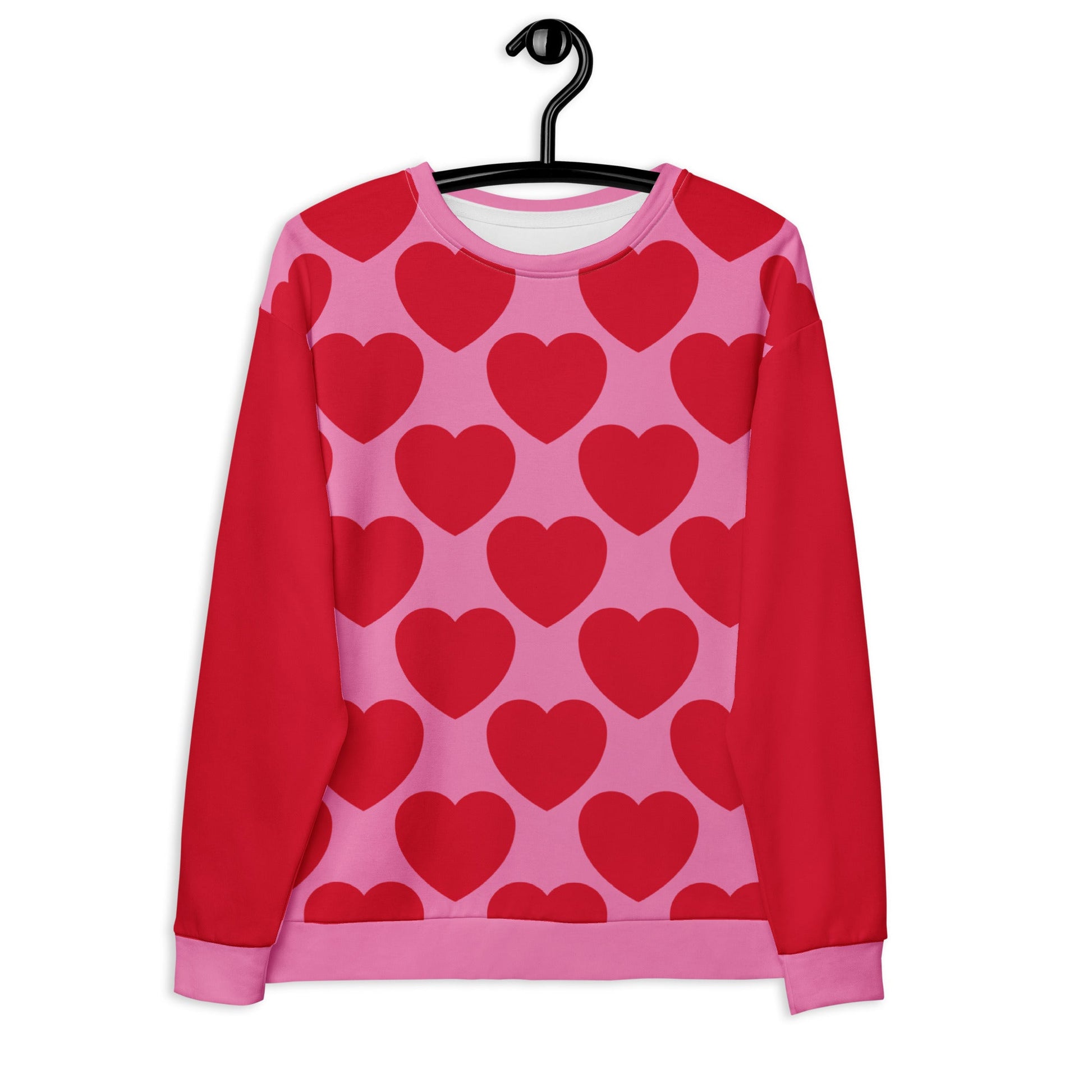 Sweatshirt - ELLIE LOVE red - Bold Heart Print