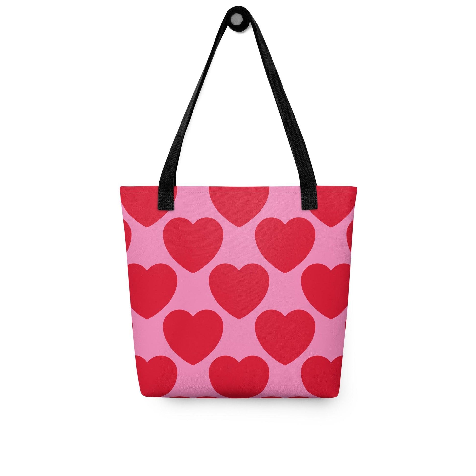 Tote Bag - ELLIE LOVE red - Bold Heart Print