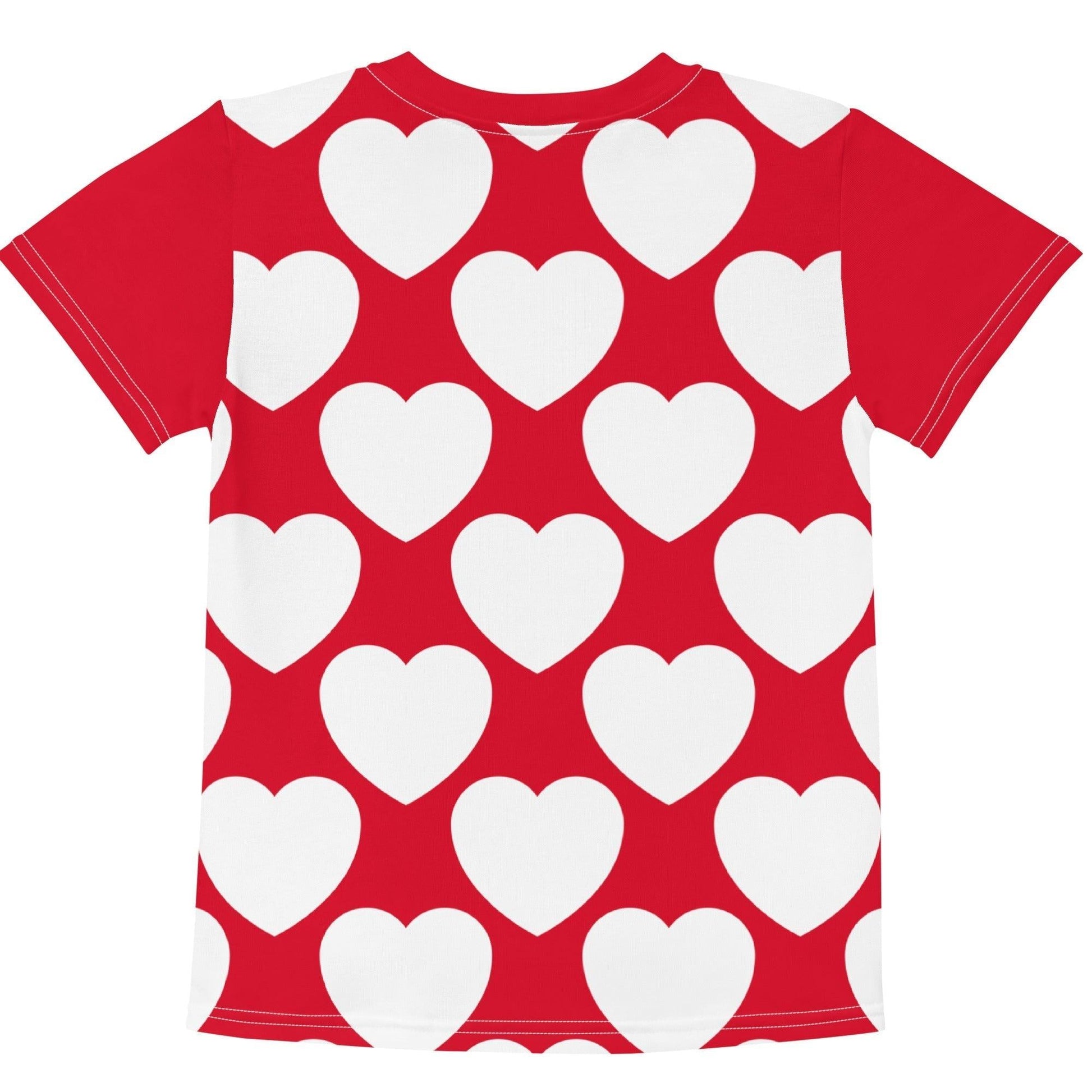 Kids' T-Shirt - ELLIE LOVE red white - Bold Heart Print