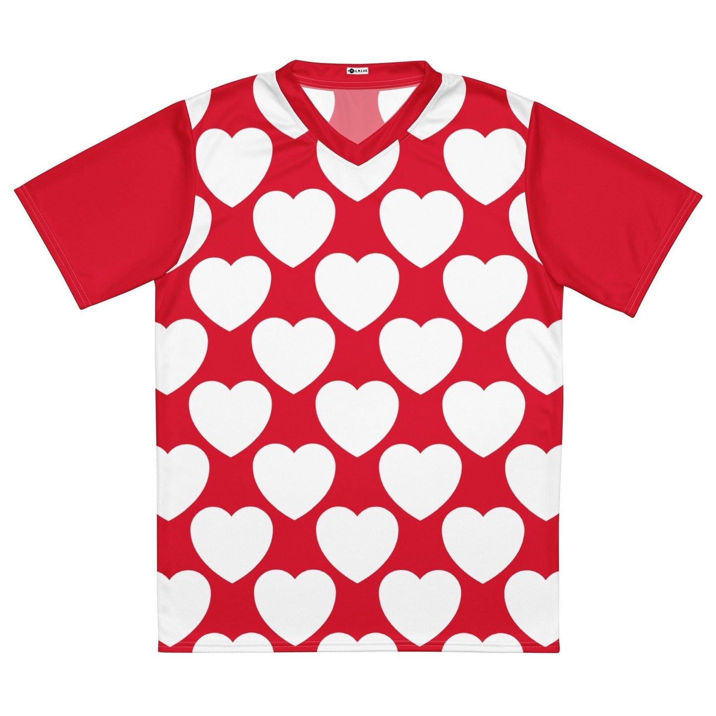 Sports Jersey - ELLIE LOVE red white - Bold heart print 6XL