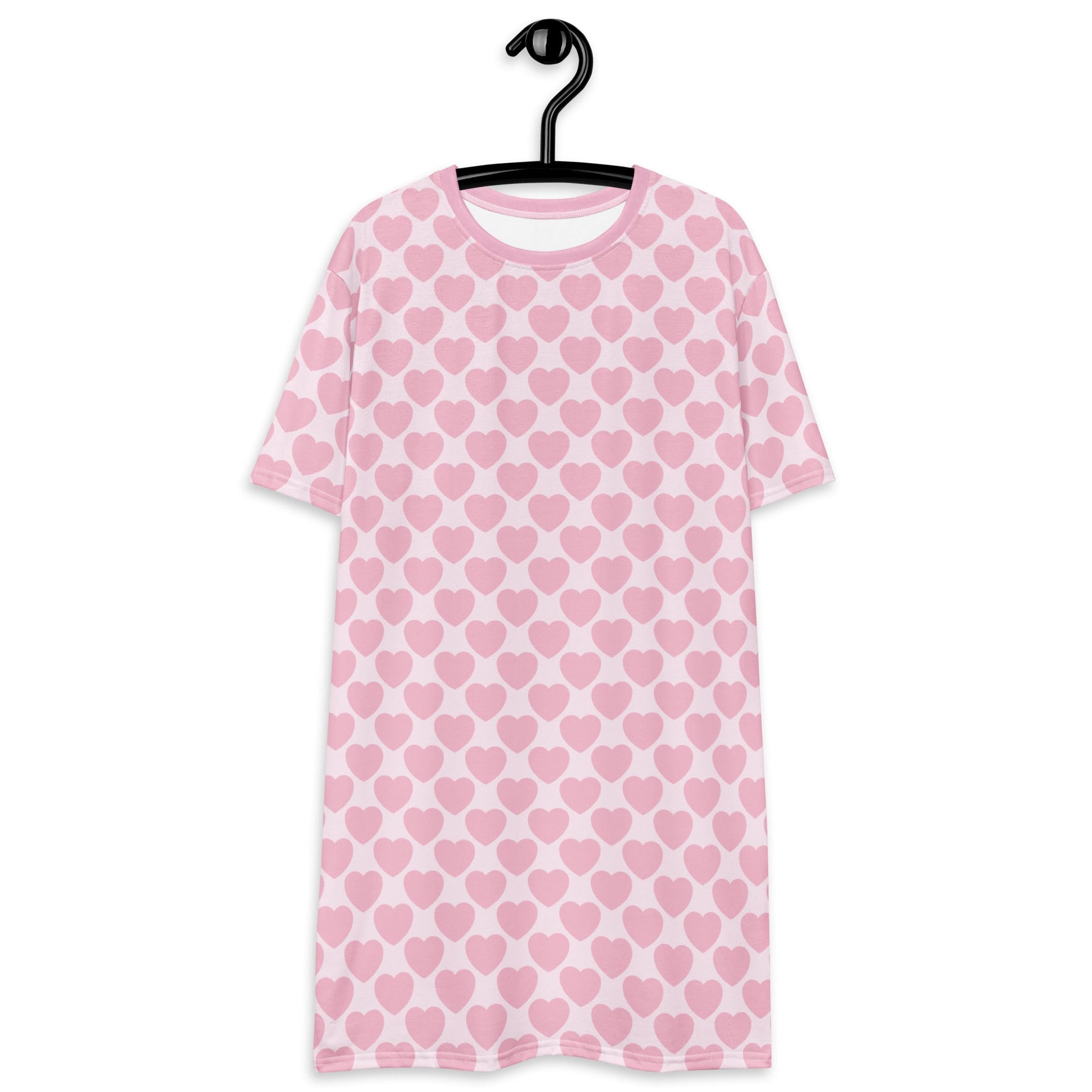 T-Shirt Dress - ELLIE LOVE tender pink - Bold Heart Print