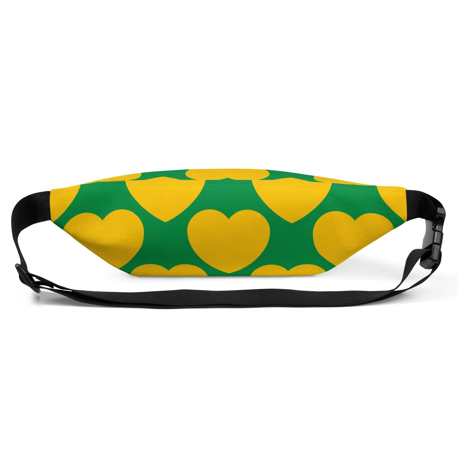 Fanny Pack - ELLIE LOVE yellow green - Bold Heart Print