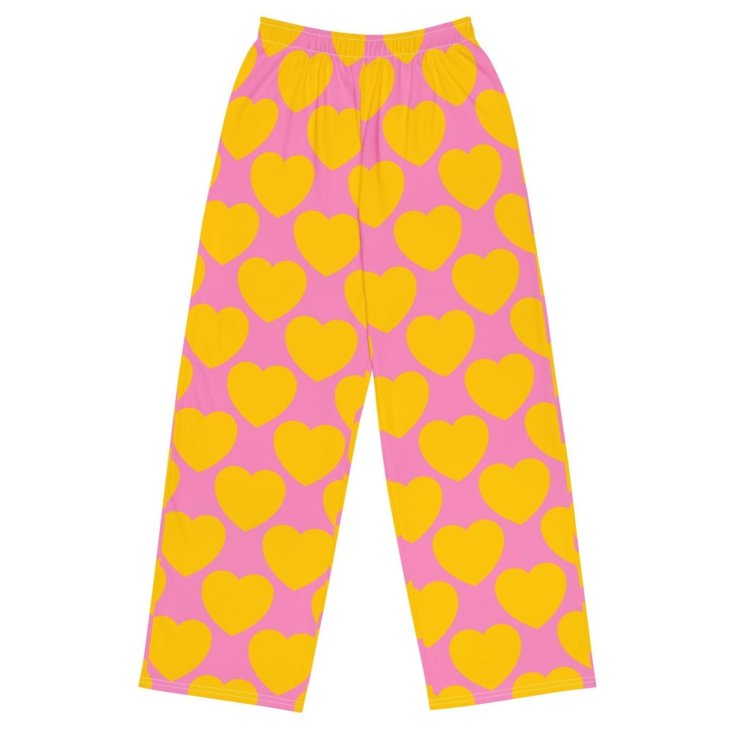 Pants - ELLIE LOVE yellow pink - Bold Heart Print
